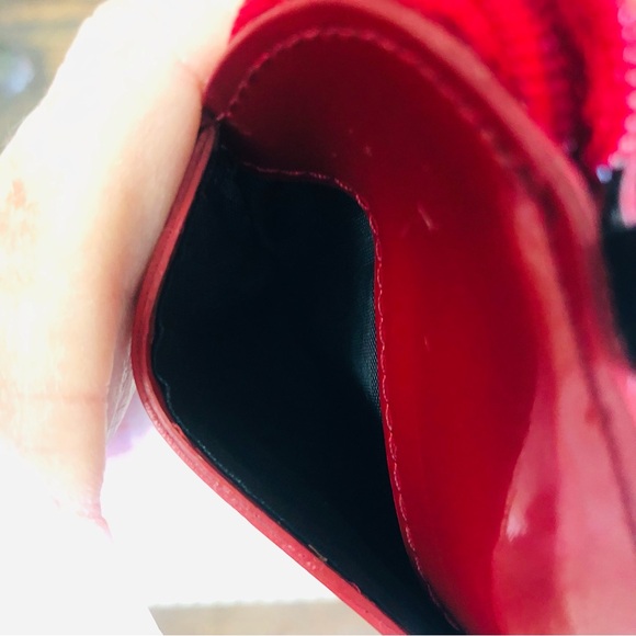 Rolfs Strawberry Patent Leather Coin Key Chain Pouch - Picture 4 of 4